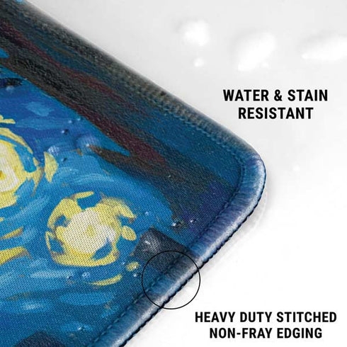 Artist Alice in Van Gogh Starry Night by Jasmine Becket-Griffith Gaming Mouse Pad